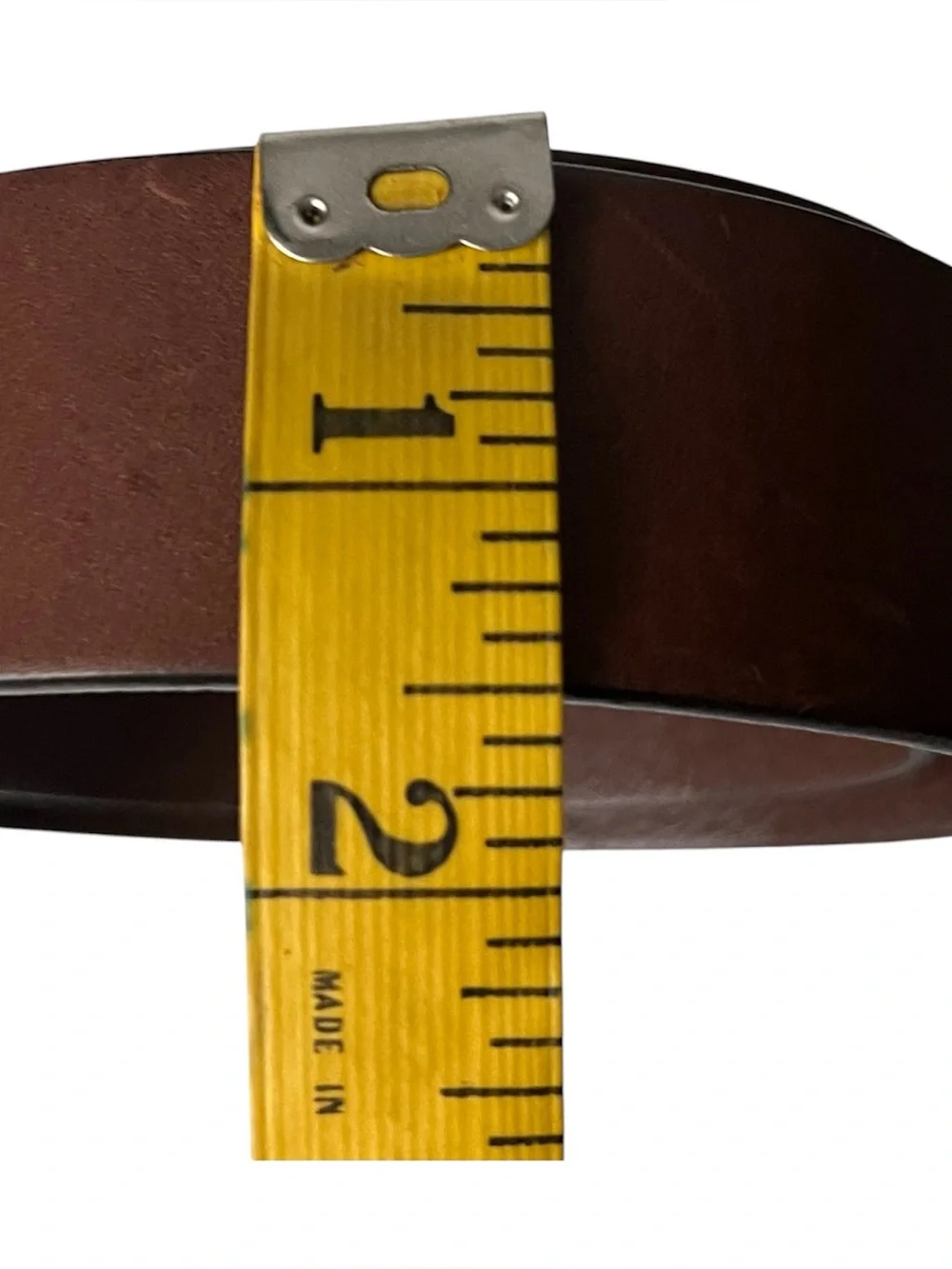 Fossil Brown Leather Belt Men’s Size 38/95 Silver Buckle Casual Dress Belt